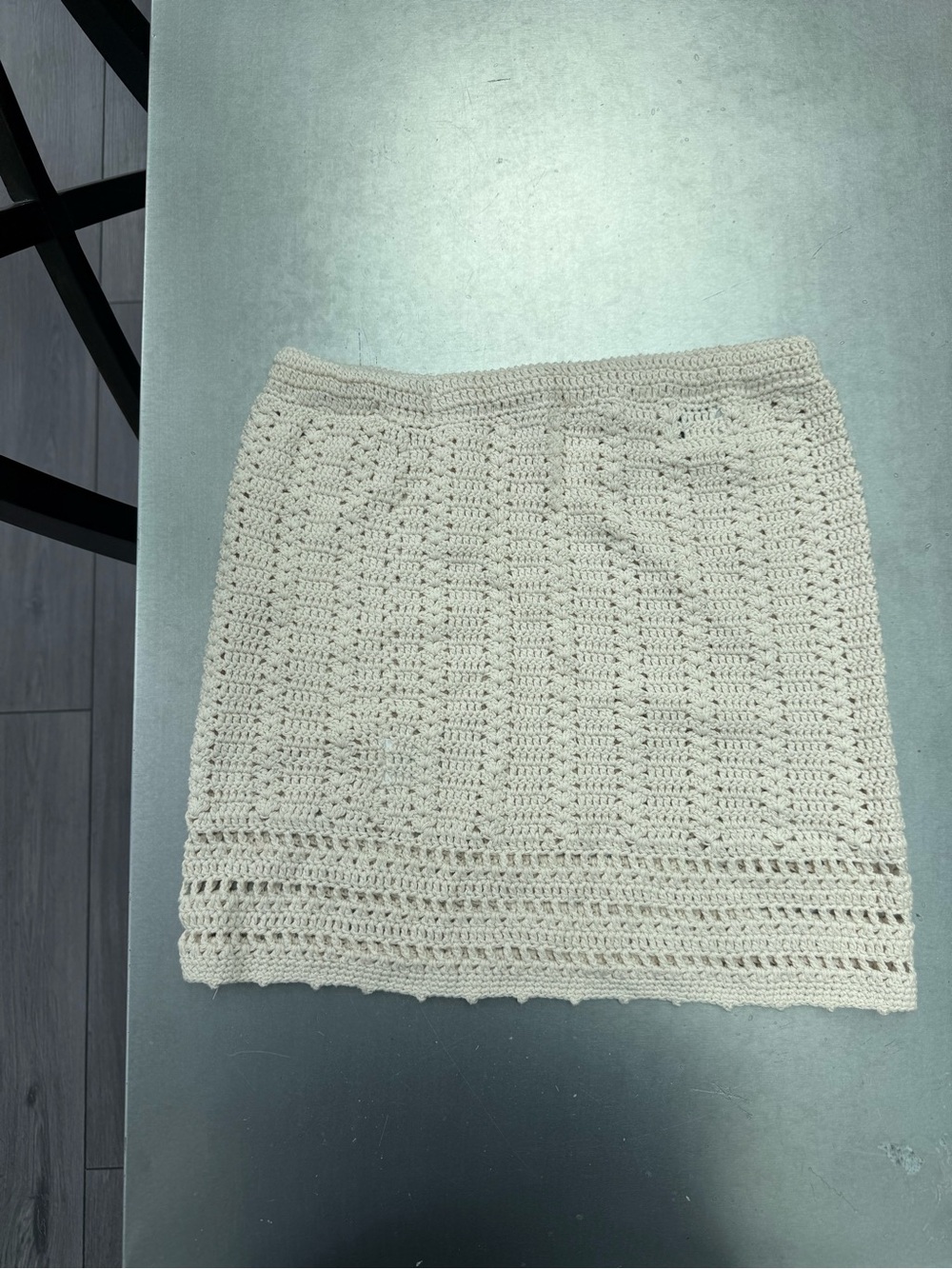 PacSun Crocheted Cream Mini Skirt - Women's Summer Knit